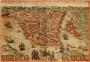 Средневековая карта Стамбула